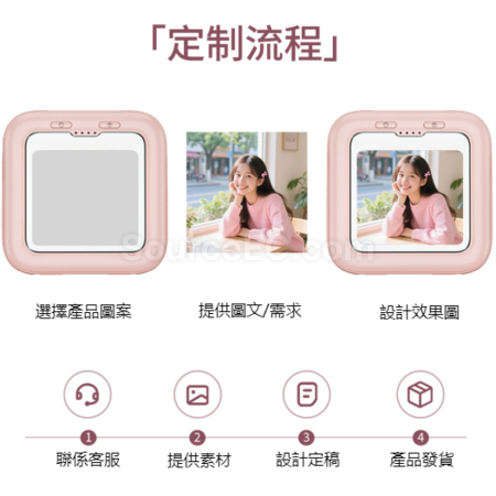 礼品订购3C认证发光化妆镜行动电源广告