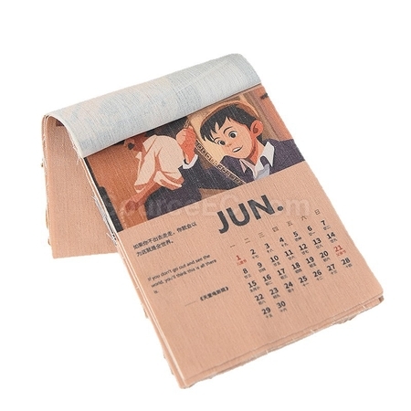 礼品订购翻页帆布日历月历广告