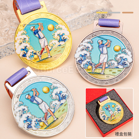 礼品订购高尔夫金属奖牌广告