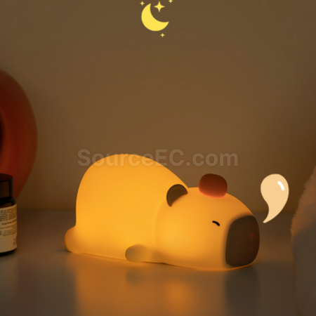 礼品订购趴趴卡皮巴拉拍拍小夜灯广告