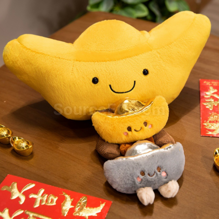 礼品订购金元宝毛绒钥匙扣挂件广告