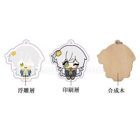 礼品订购木质仿橡胶浮雕钥匙扣广告