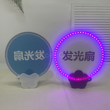 礼品订购发光折叠广告扇子广告