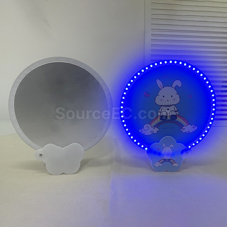 礼品订购发光折叠广告扇子广告