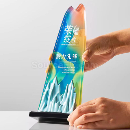 礼品订购水晶奖座广告
