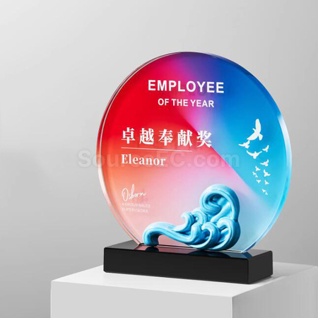 礼品订购水晶奖座广告
