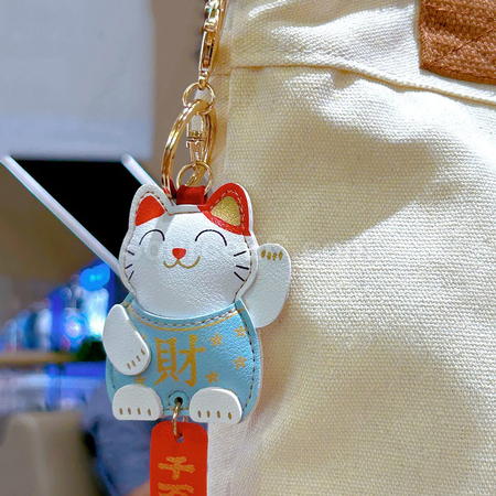 礼品订购招财猫钥匙扣广告