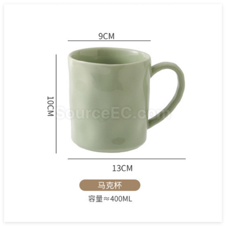 礼品订购奶油风陶瓷杯广告
