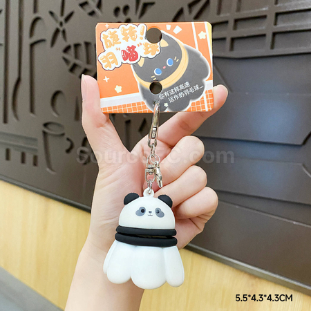 礼品订购可旋转羽毛球解压钥匙扣广告