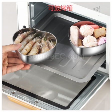 礼品订购不锈钢心形饭盒广告