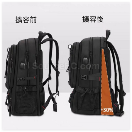 礼品订购超大容量可扩容双肩背包广告