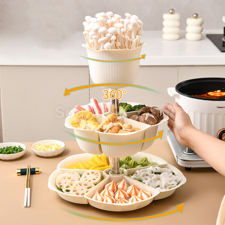 礼品订购旋转火锅备菜盘广告