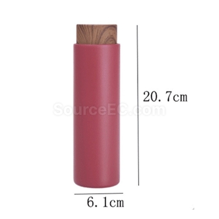 礼品订购木纹盖口袋保温杯广告