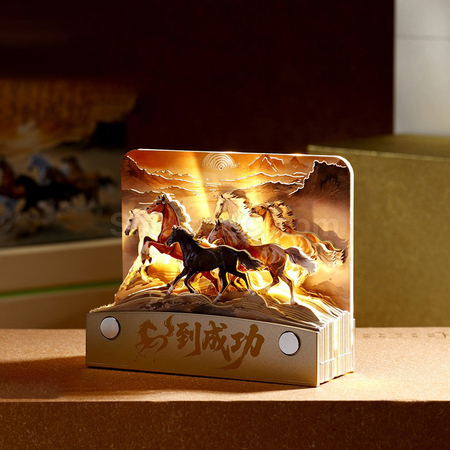 礼品订购可定制手撕日历纸雕灯广告