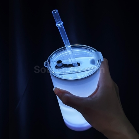 礼品订购发光吸管杯广告