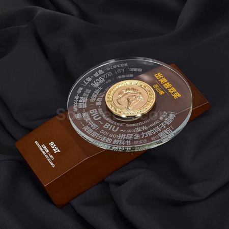 礼品订购水晶奖座广告