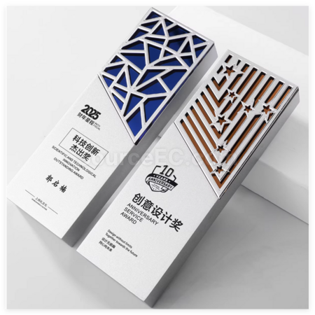 礼品订购创意镜面水晶奖杯广告