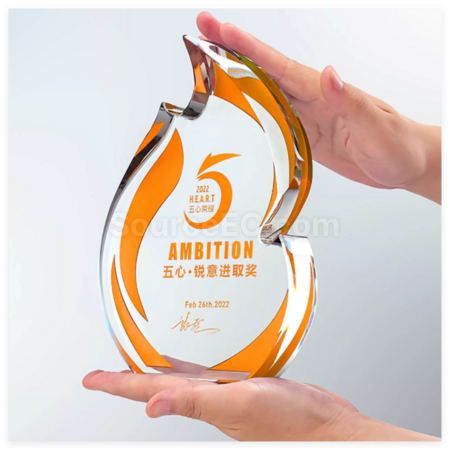 礼品订购创意水晶奖座广告