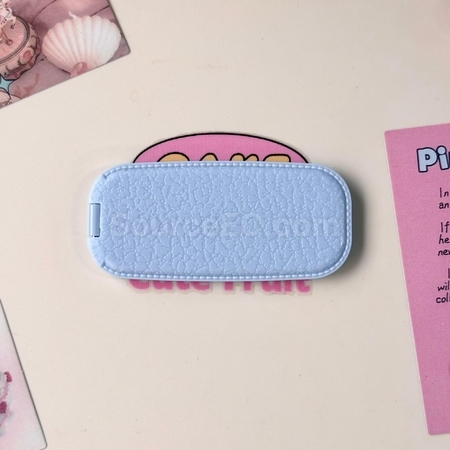礼品订购仿皮纹手机支架折叠镜广告