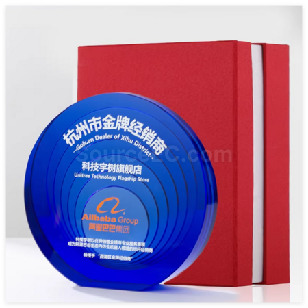 礼品订购琉璃水晶纪念盘广告