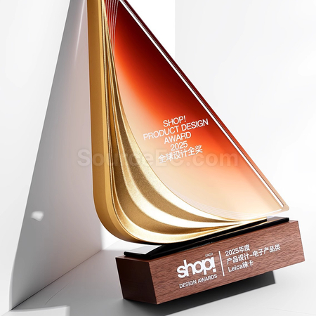 礼品订购创意帆船金属水晶奖座广告