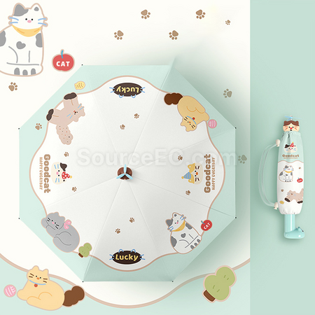 礼品订购小猫晴雨伞广告
