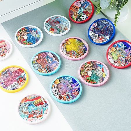 礼品订购可定制3D流沙杯垫广告