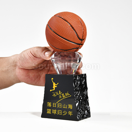 礼品订购球类水晶奖座广告