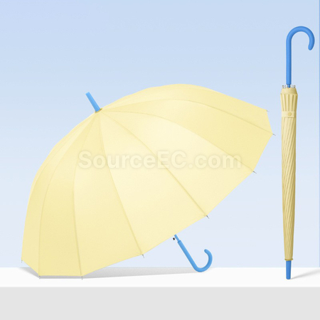 礼品订购多巴胺撞色直杆长柄雨伞广告