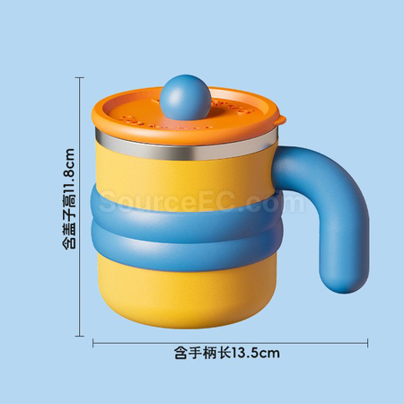 礼品订购保温带盖马克杯广告