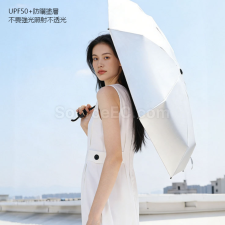 礼品订购迷你钛银晴雨两用伞广告
