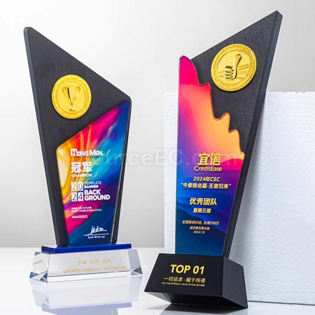 礼品订购水晶奖座广告