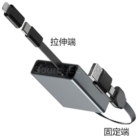 礼品订购伸缩Type-C铝合金60W快充数据线广告