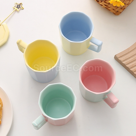 礼品订购撞色陶瓷杯广告