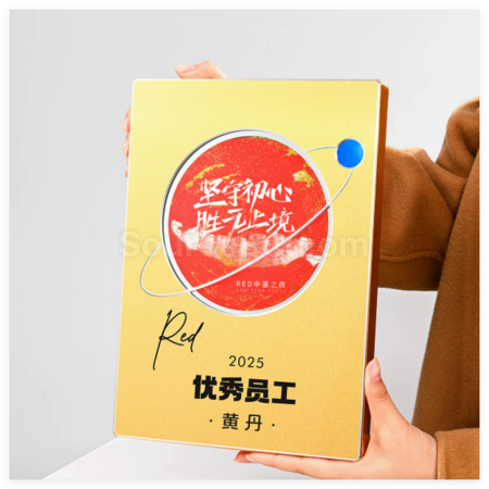 礼品订购金属流沙奖牌广告