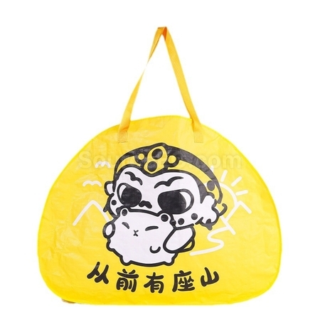 礼品订购圆形手提编织袋可定制广告