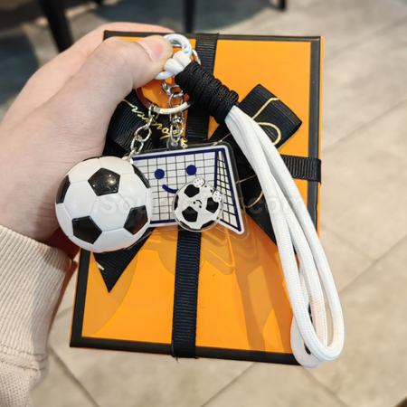 礼品订购旋转足球钥匙扣挂件广告