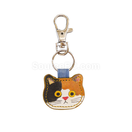 礼品订购小猫咪系列皮质钥匙扣广告