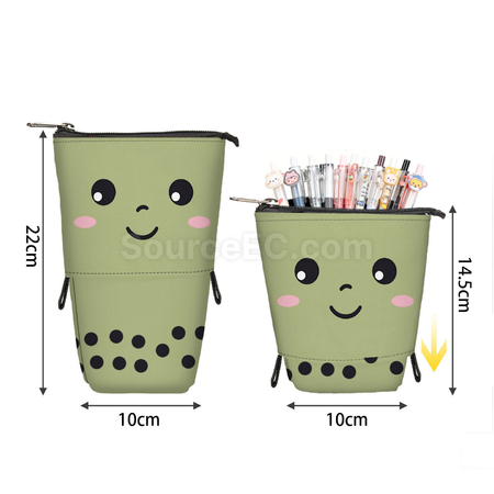 礼品订购奶茶伸缩笔袋广告