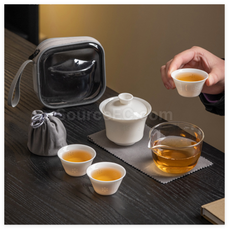 礼品订购玲珑旅行茶具套装广告