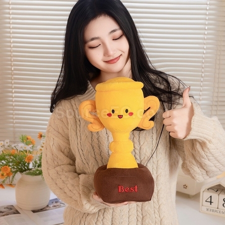 礼品订购奖座毛绒公仔广告