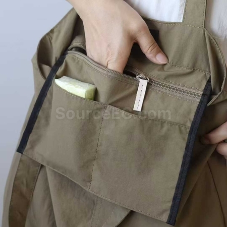 礼品订购纯色日系尼龙斜挎包广告