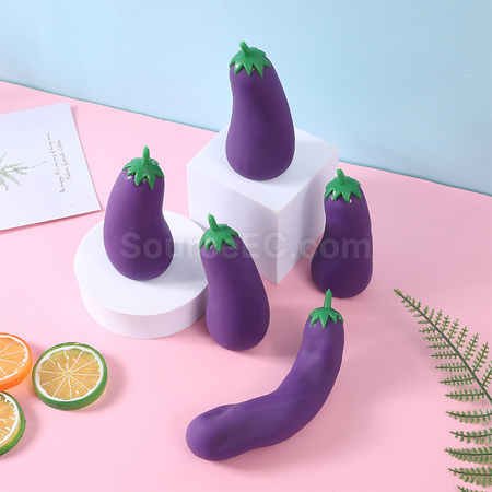 礼品订购茄子TPR减压玩具广告