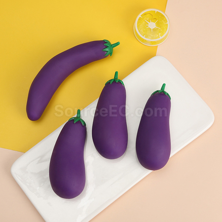 礼品订购茄子TPR减压玩具广告