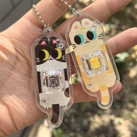 礼品订购猫咪按键解压玩具钥匙扣广告
