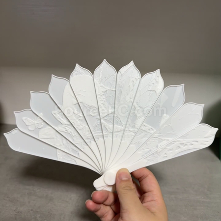 礼品订购透光浮雕扇可定制广告