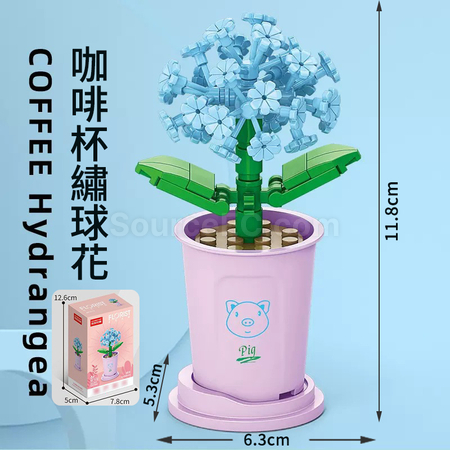 礼品订购咖啡杯植物系列积木-12星座系列广告