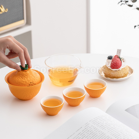 礼品订购便携式旅行茶具广告