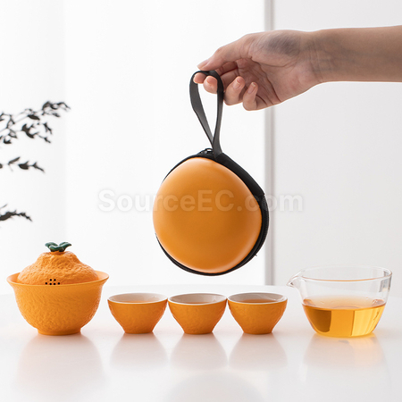 礼品订购便携式旅行茶具广告