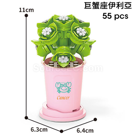 礼品订购咖啡杯植物系列积木广告